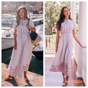 Gal Meets Glam Alisa Floral Button Front Maxi Dress GMG Unicorn